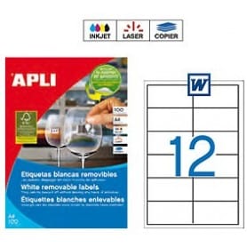 Etiquetas Apli 3057 Removibles 97 x 42,4 mm