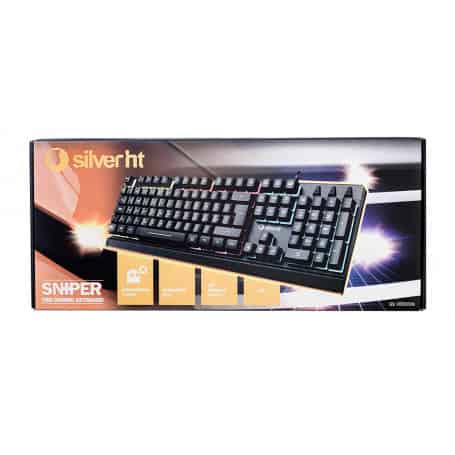 Teclado Gaming Keyboard Sniper Silver HT