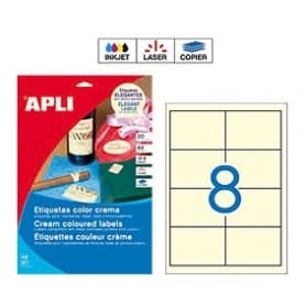 Etiquetas Apli 11801 Crema 97 x 67,7 mm