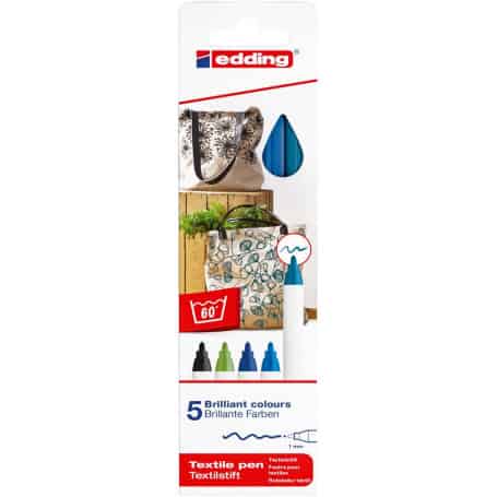 pack-5-rotuladores-textiles-edding-4600-tonos-fríos-goya