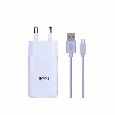 Cargador Micro USB 2.1A Blanco, Havit