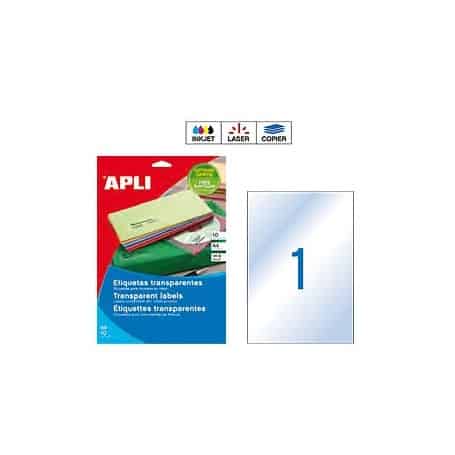 Etiquetas Apli 10053 Transparentes 210 x 297 mm