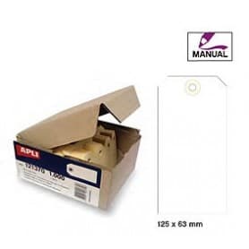 Etiquetas colgantes manuales Apli 121376 Medidas 125 x 63 mm