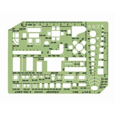 Plantilla de muebles Linex 1263S Escala 1:50