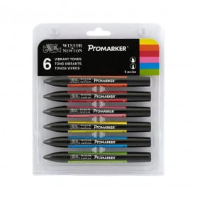 Set 6 Promarker Tonos Vibrantes, Winsor & Newton