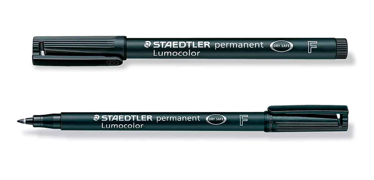 Rotulador permanente Staedtler Lumocolor F, punta fina, 0,6 mm 318-9 Negro