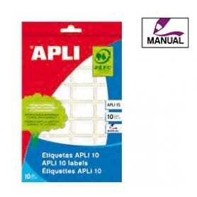 Etiquetas manuales Apli 1643 Medidas 20 x 75 mm