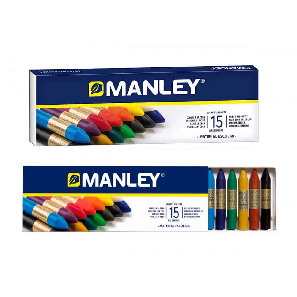 Manley caja 50 colores, Ceras blandas MNC00088