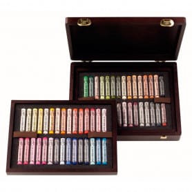 Caja Madera 60 Pasteles Selección Retrato de Luxe Rembrandt