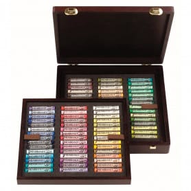 Caja de Madera Selección Retrato Profesional 90 Pasteles Rembrandt