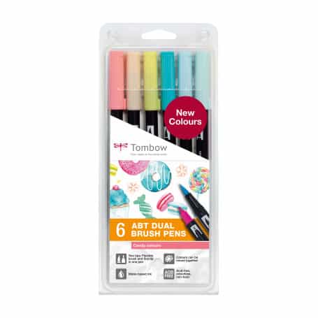 Dual Brush Rotuladores Pack 6 Colores Candy Tombow
