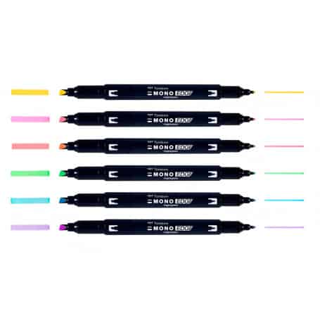 Pack 6 Rotuladores Fluorescentes Doble Mono Edge Tombow