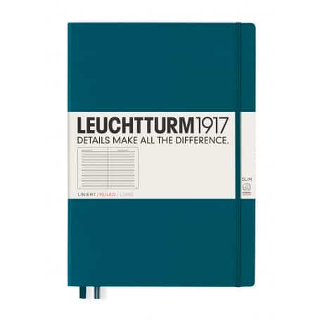 Notebook Master Slim Hoja Rayada Leuchtturm1917 Verde Pacífico