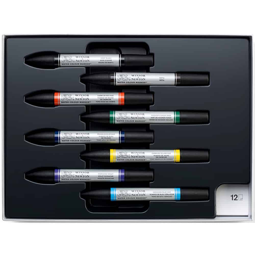 Set Rotuladores Acuarela 9 piezas Winsor&Newton - Rotuladores de Acuarela  Winsor & Newton - Goya Virtual