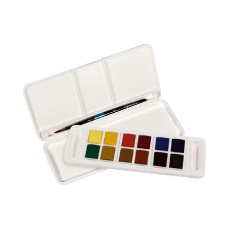 Set Viaje Acuarela Aquafine Daler Rowney 12 Medias Pastillas