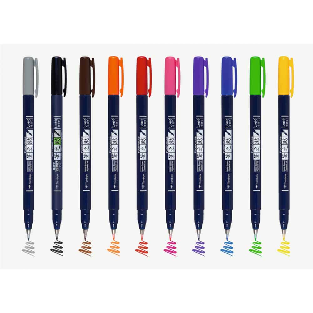 Estuche con 6 rotuladores Tombow Fudenosuke colores pastel - Kit, bolso y  estuche - Los mejores precios