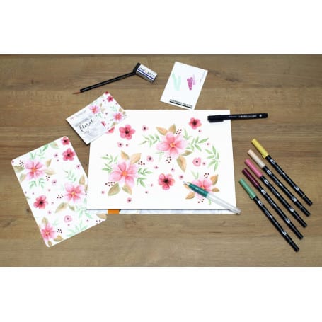 Set Rotuladores Acuarelables Floral Tombow