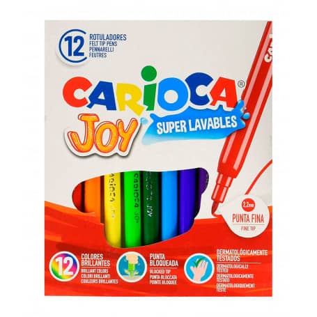 Rotuladores 12 colores Carioca Joy