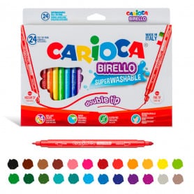 Rotulador SuperLavable Caja 24 colores Birello Carioca