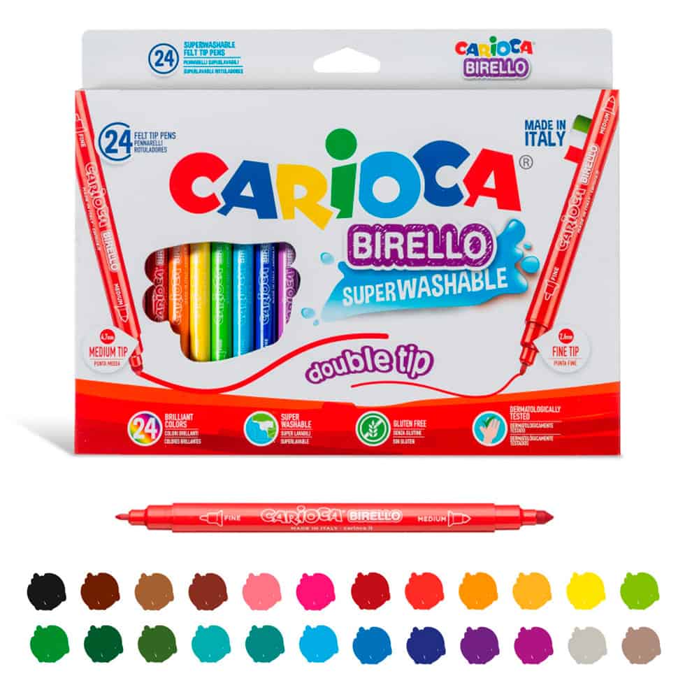 Lápices de color pasteles x 24 colores largos CARIOCA