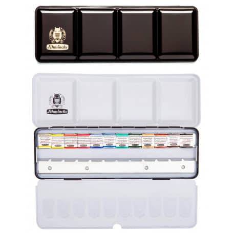 Caja metálica de Acuarelas 12 colores Schmincke