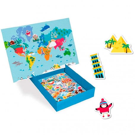 Juego Magnético Apli Kids Mapa Mundi Contenido