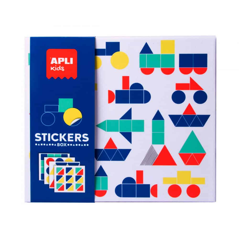 APLI Kids 18814 - Juego de gomets multicolores en caja metálica modelo  PERROS - Juego de pegatinas para completar las ilustraciones : :  Oficina y papelería