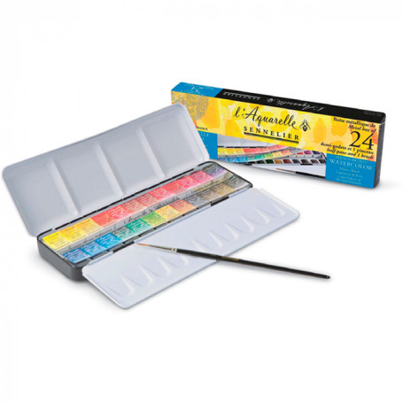 Caja Acuarela Medias Pastillas Aquarelle Sennelier