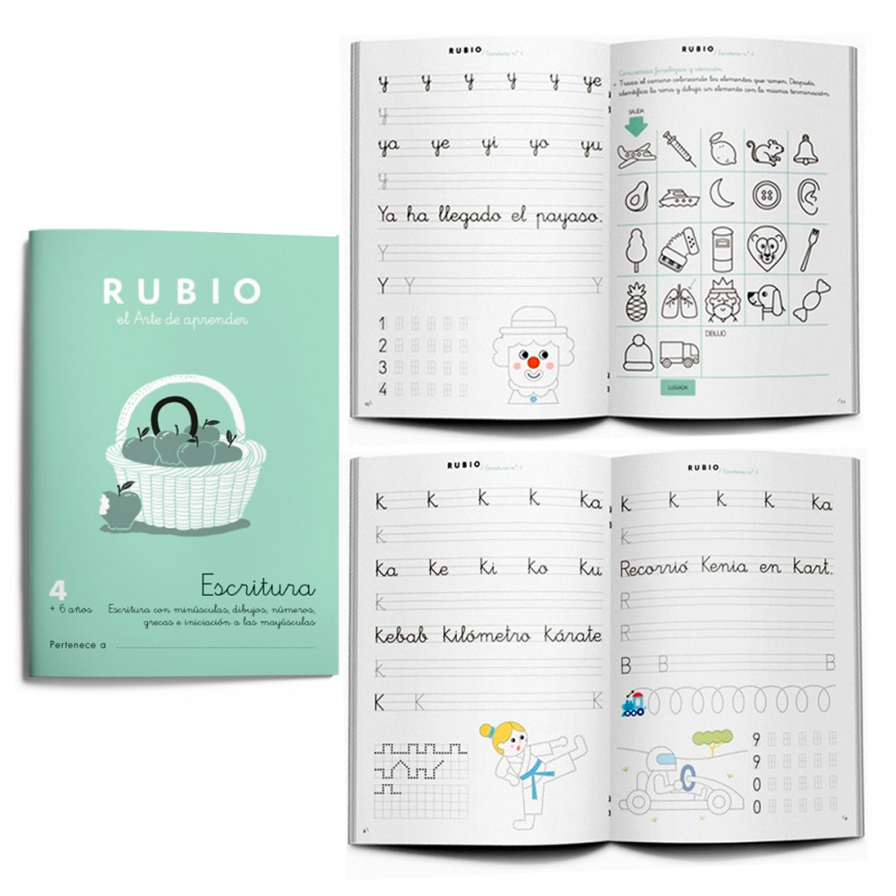 vagón columpio colchón Cuadernos 6 Años Escritura, Operaciones y Problemas Rubio - Cuadernillos de  Rubio - Goya Virtual