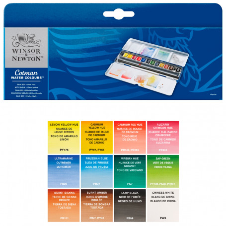 caja-medias-pastillas-acuarela-cotman-blue-box-winsor-newton-goya