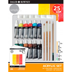 Set Acrílico 25 Piezas Daler Rowney