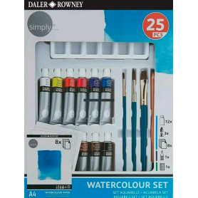 set-acuarela-25-piezas-daler-rowney-goya