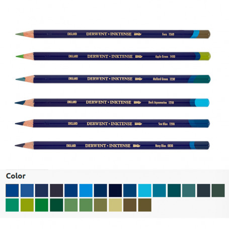 lapiz-color-inktense-derwent-azules-y-verdes-goya