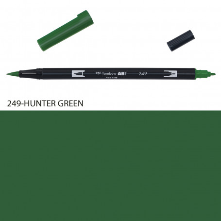 rotulador-abt-dual-brush-tombow-gama-verdes-y-azules-goya-249-hunter-green