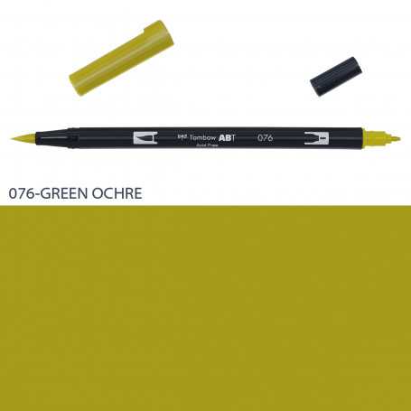 rotulador-abt-dual-brush-tombow-gama-ocres-amarillos-naranjas-y-rojos-goya-076-green-ochre