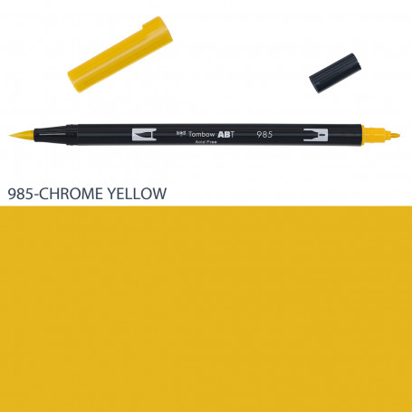 rotulador-abt-dual-brush-tombow-gama-ocres-amarillos-naranjas-y-rojos-goya-985-chrome-yellow