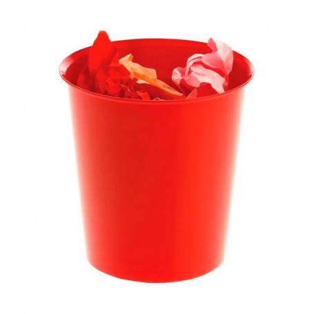 papelera-plastico-opaco-16-litros-goya-rojo