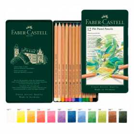 Caja 12 Pitt pastel Faber-Castell