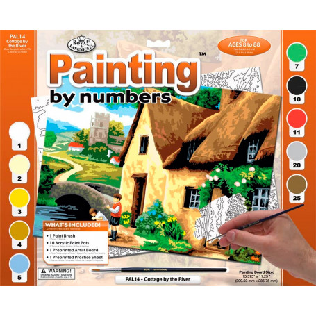 pintar-por-numeros-goya-pal14-cabaña-junto-al-rio