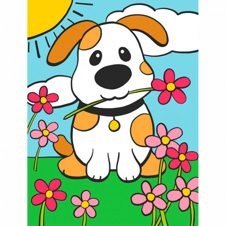 pintar-por-números-proyectos-sencillos-goya-mfp22-perrito