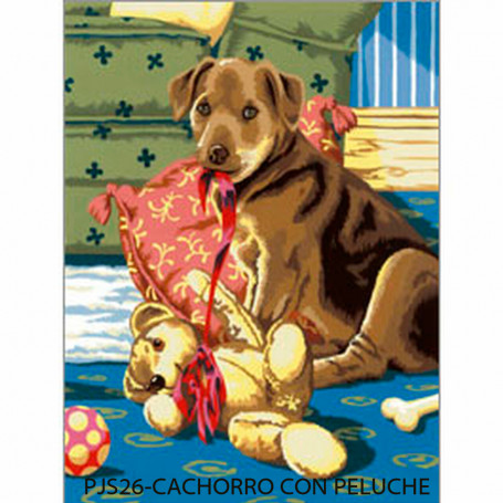 pintar-por-numeros-331-x-241-mm-goya-pjs26-cachorro-con-peluche