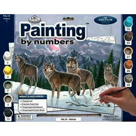 Pintar por Números 30 x 40 cm Lobos