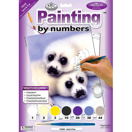 Pintar por Números 331 x 241 mm Set Leones Marinos
