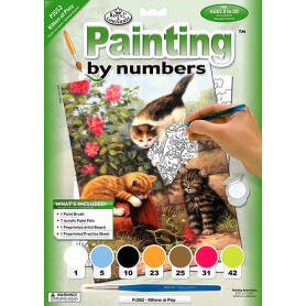Pintar por Números 331 x 241 mm Gatitos Jugando