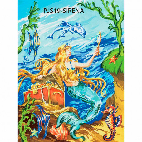 Pintar por Números 331 x 241 mm Sirena