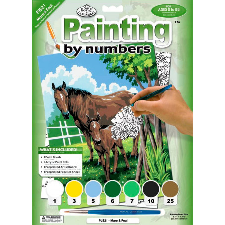 Pintar por Números 331 x 241 mm SetYegua y Potro