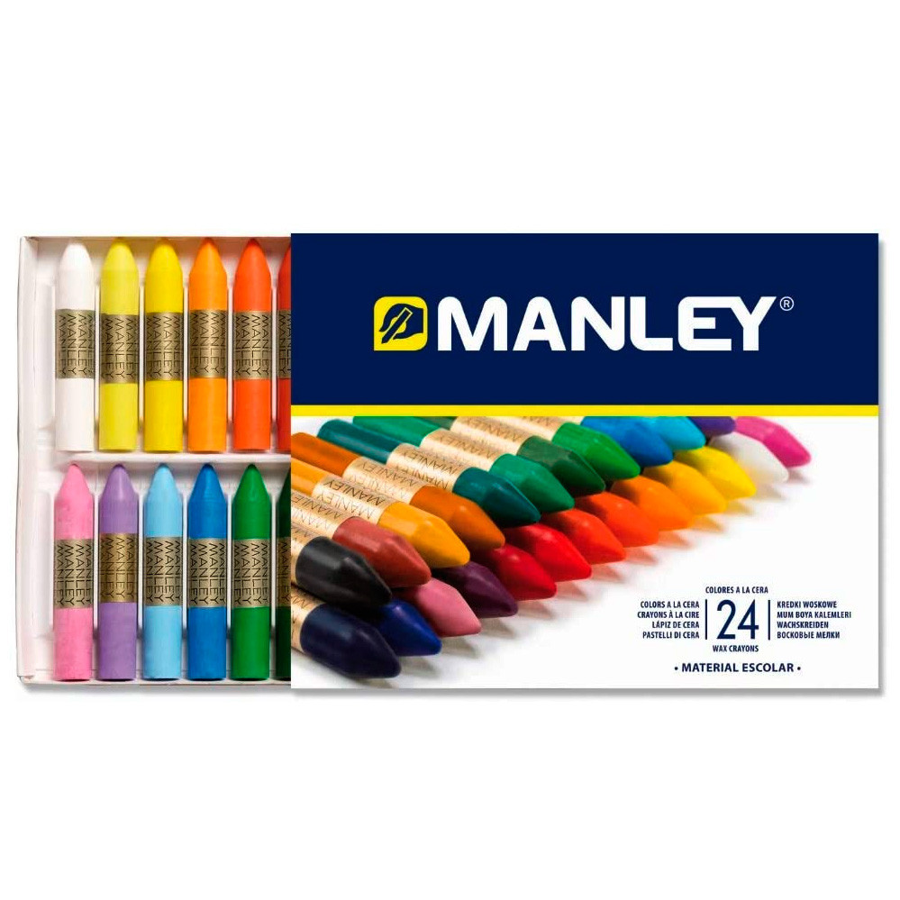 Caja 24 colores cera Manley - Ceras - Goya Virtual