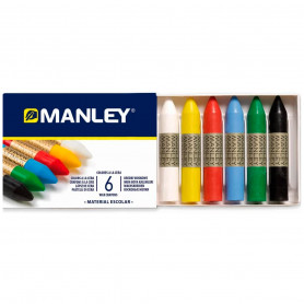 Caja 6 colores cera Manley
