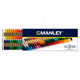 Caja 50 colores cera Manley