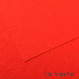 Lámina Mi-Teintes Canson 506 Poppy Red 50 x 65 cm